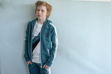 Cargar imagen en el visor de la galería, Hooded Cardigan Ocean
